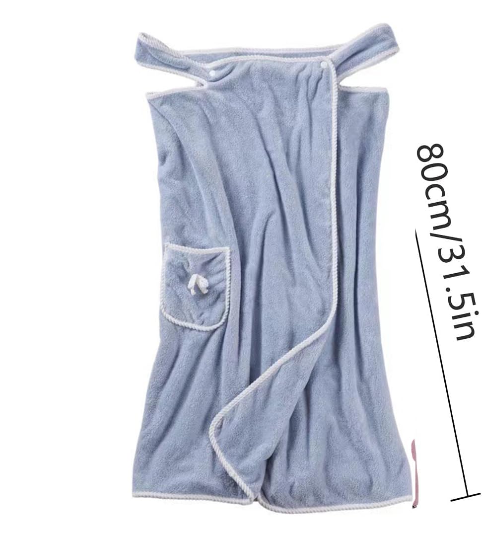 SZXL Wearable Towel Unisex, Quick Drying No Hair Loss, Women's After Shower Robe (Red Purple, Small)