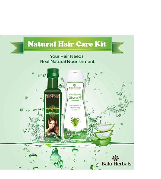 Balu Herbals Natural Hair Care Kit - 1000 ml