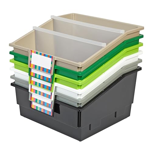 Really Good Stuff Modern Farmhouse Picture Book Bins-6 Pack