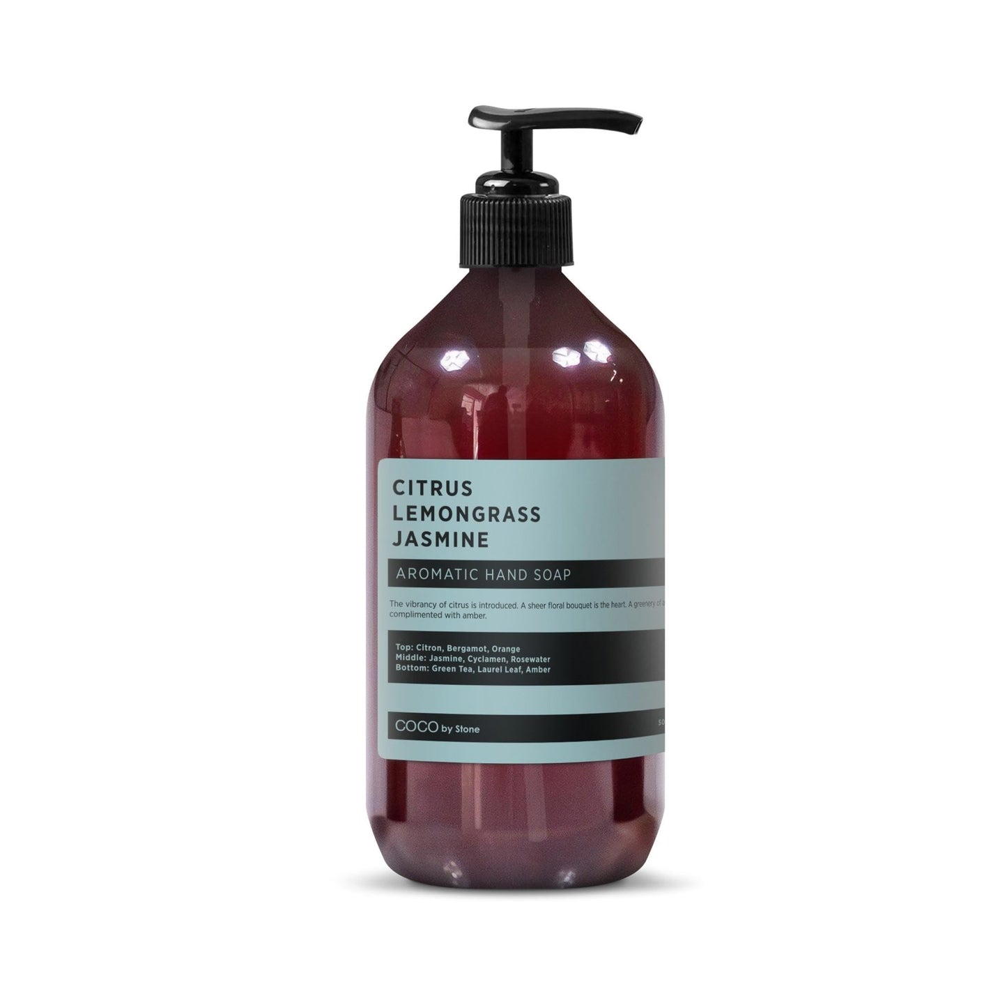 COCO by Stone 16oz Hand Soap (Citrus | Lemongrass | Jasmine Inspired by The W Hotel) - Bright Castile Cleanser with Zesty Floral Notes and Lasting