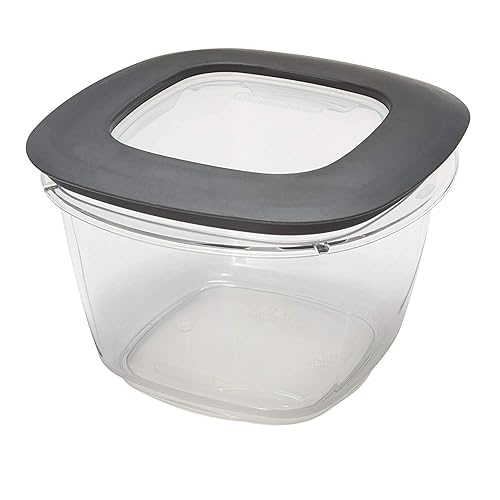 Rubbermaid Premier Easy Find Lids 7-Cup Meal Prep and Food Storage Container, Grey |BPA-Free & Stain Resistant