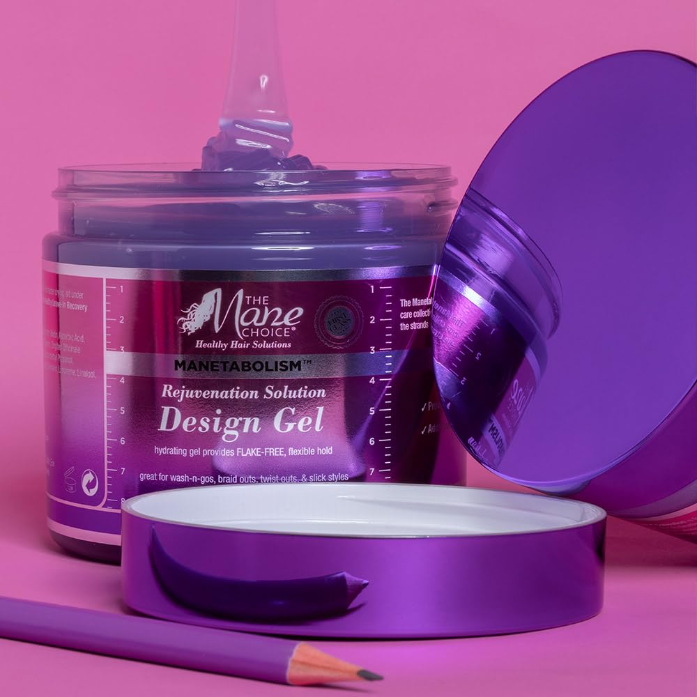 The Mane Choice Manetabolism Rejuvenation Solution Design Hair Gel, Twist & Braid Gel with Lasting Flexible Hold for Hair Shine & Strength, Helps