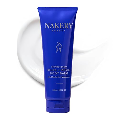 Nakery Beauty SkinRecovery Relax + Repair Body Balm, Magnesium Melatonin Sleep Lotion with Retinol + SepiLift, Firming Cream for Crepey Sagging Skin