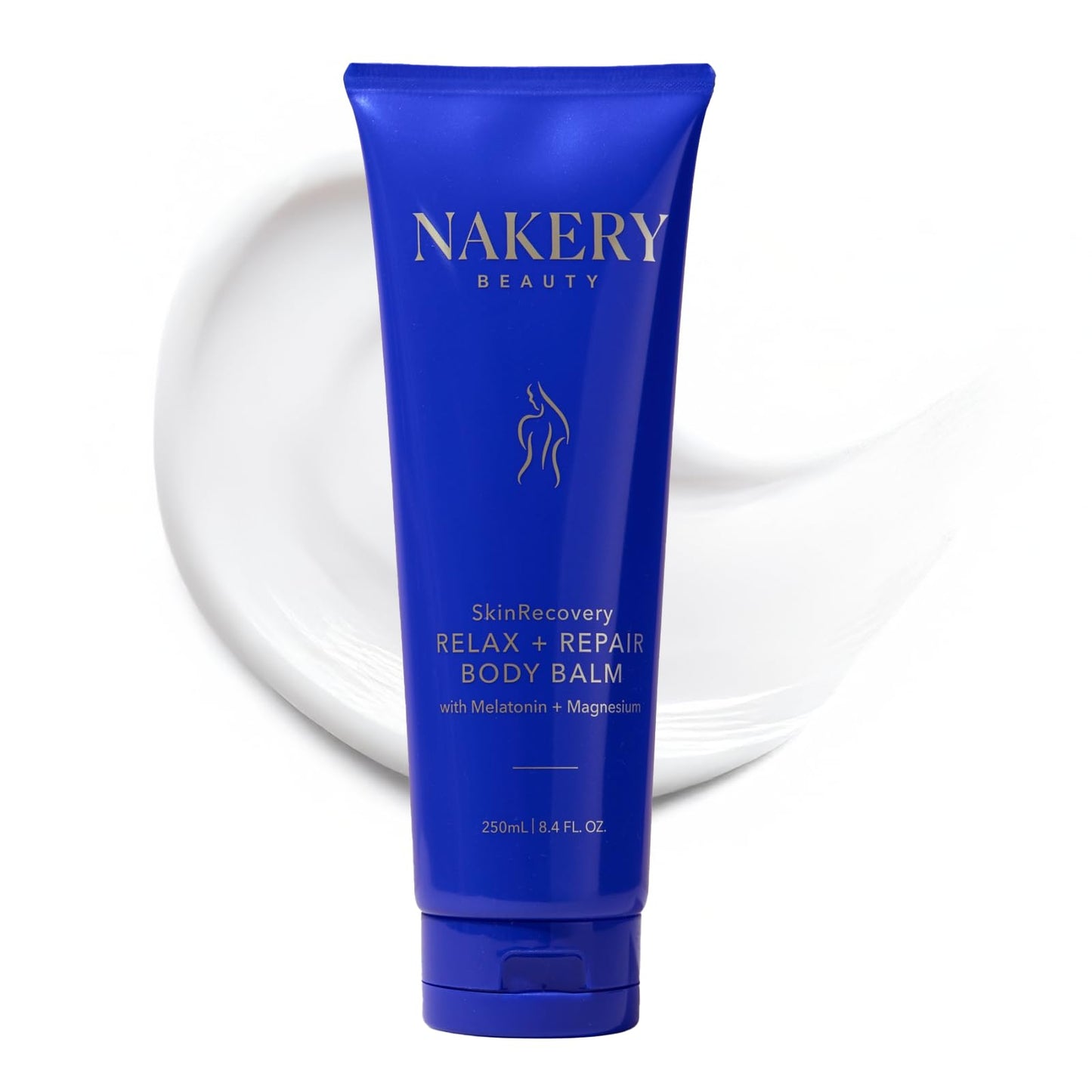 Nakery Beauty SkinRecovery Relax + Repair Body Balm, Magnesium Melatonin Sleep Lotion with Retinol + SepiLift, Firming Cream for Crepey Sagging Skin