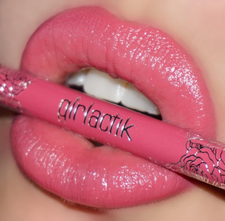 Girlactik Glossy Lip Liner - Moisturizing Lip Pencil with Glossy Shine - Smooth, Creamy, Clean Beauty, Vegan & Cruelty-Free Formula (Lotus)