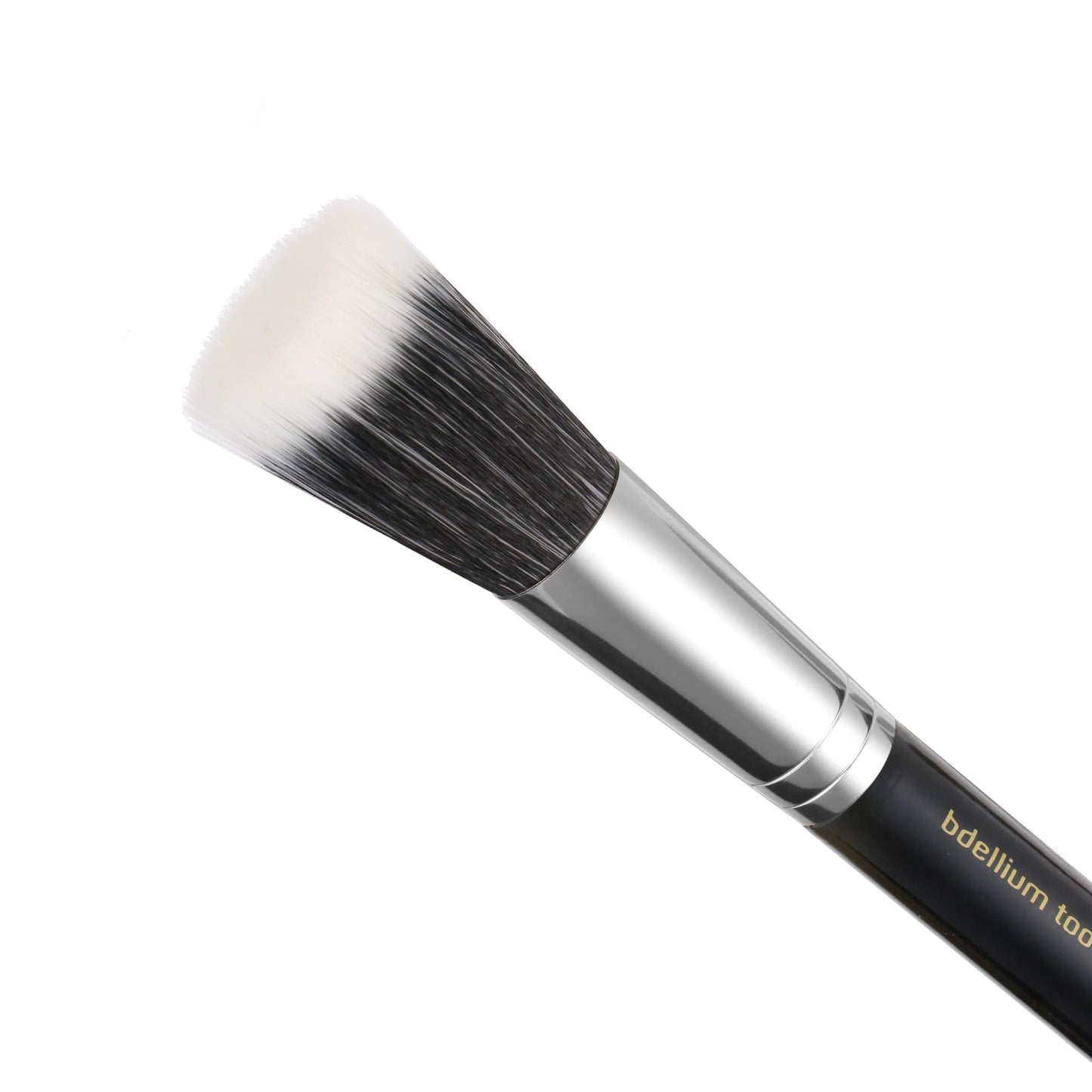 Bdellium Tools Professional Makeup Brush - Maestro Series 955 Finishing - With Soft Synthetic Fibers, For Stippling, Lightweight Application (Black