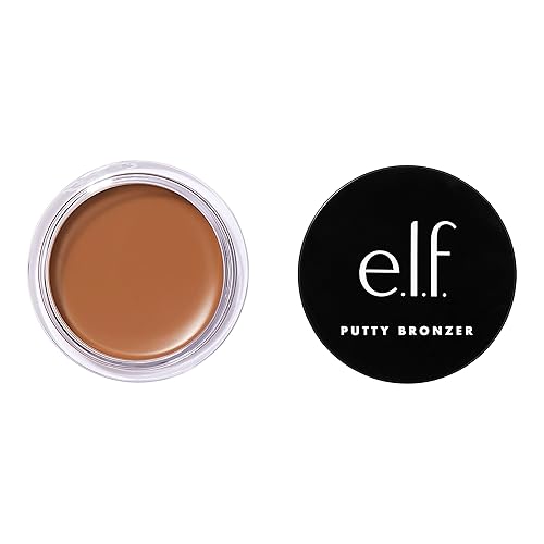 e.l.f. Putty Bronzer, Creamy & Highly Pigmented Formula, Creates a Long-Lasting Bronzed Glow, Infused with Argan Oil & Vitamin E, Golden Daze, 0.35 Oz
