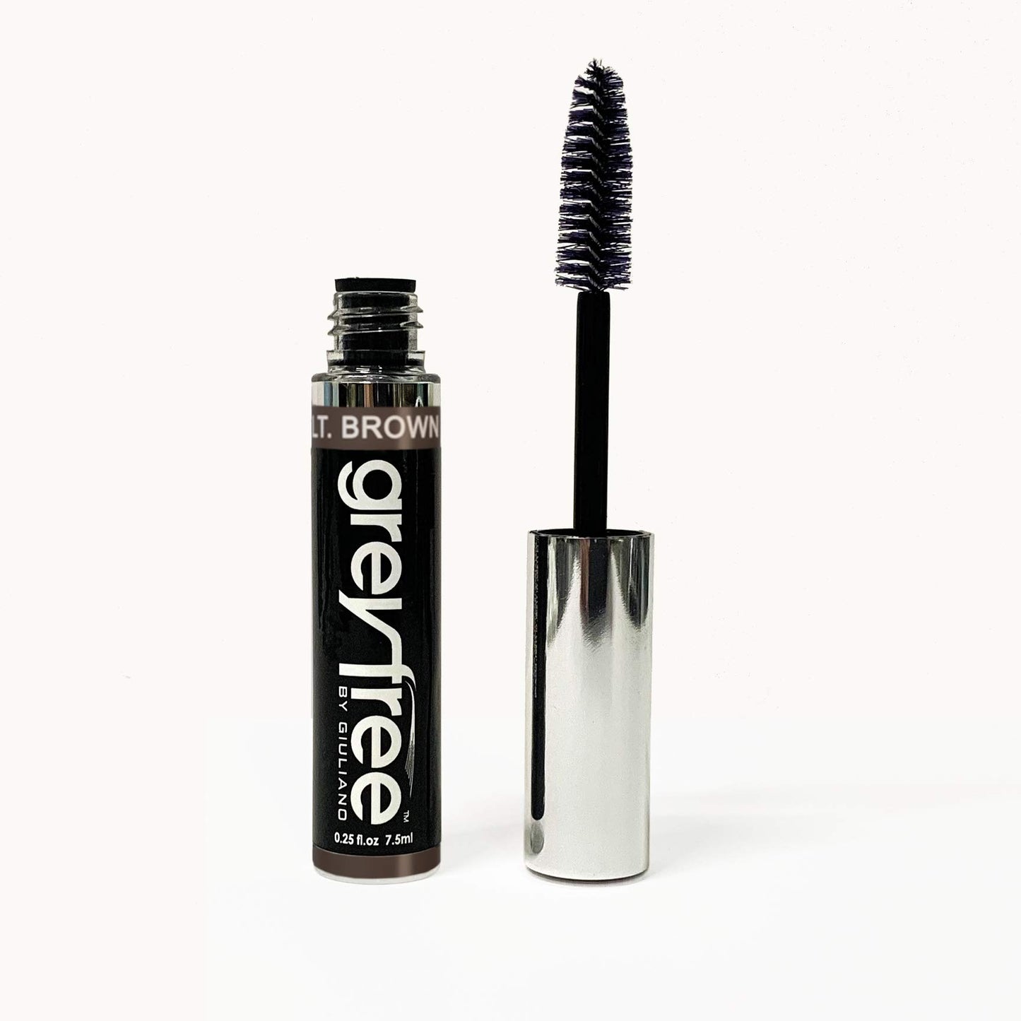Greyfree Hair Mascara Root Touch-Up for Gray Hair | Precision Hairline Concealer for Brows & Beard | 2 Pack (LIGHT BROWN)