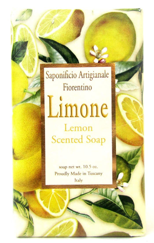 Saponificio Artigianale Fiorentino Lemon Scented Italian Soap - 10.5 oz Bar