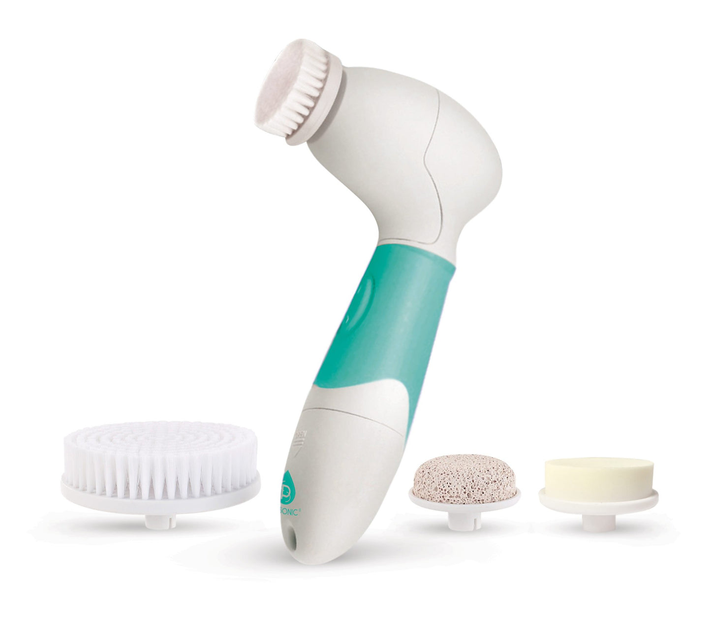 Pursonic Advanced Facial and Body Cleansing Brush, Includes Facial Brush, Body Brush, Pumice Stone and Sponge Brush (Aqua) Beauty and Personal Care PURSONIC