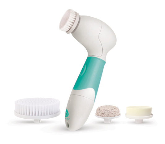 Pursonic Advanced Facial and Body Cleansing Brush, Includes Facial Brush, Body Brush, Pumice Stone and Sponge Brush (Aqua) Beauty and Personal Care PURSONIC