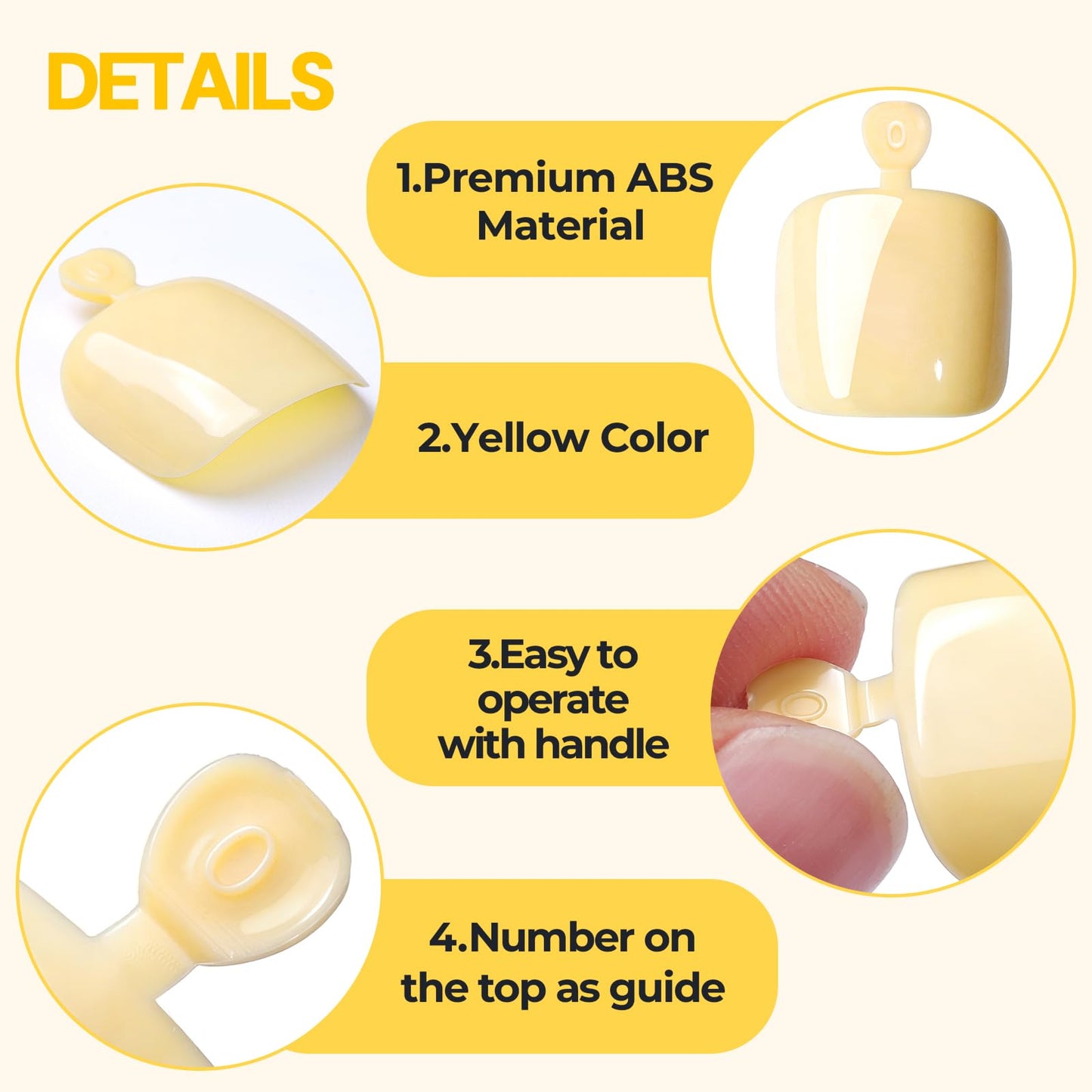 Teenitor Toe Nail Press ons with Nail Glue, 120pcs Yellow Press on Toenails Beauty and Personal Care Teenitor