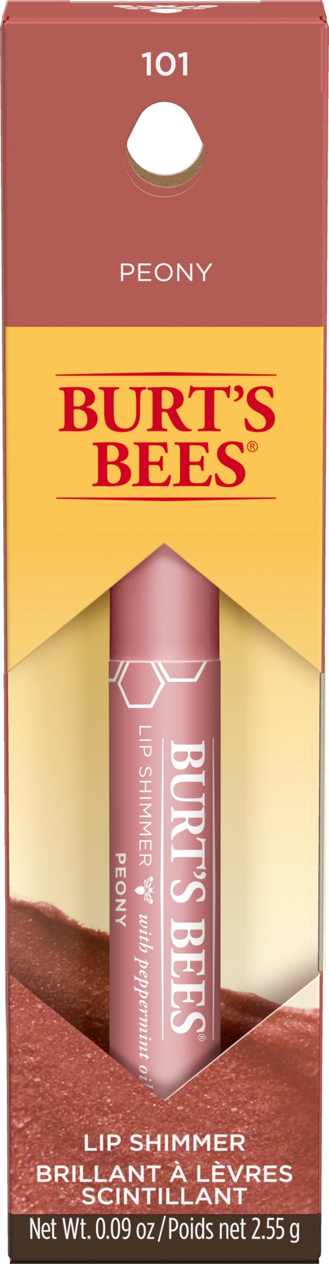 Burts Bees Peony Lip Shimmer, 0.09 OZ