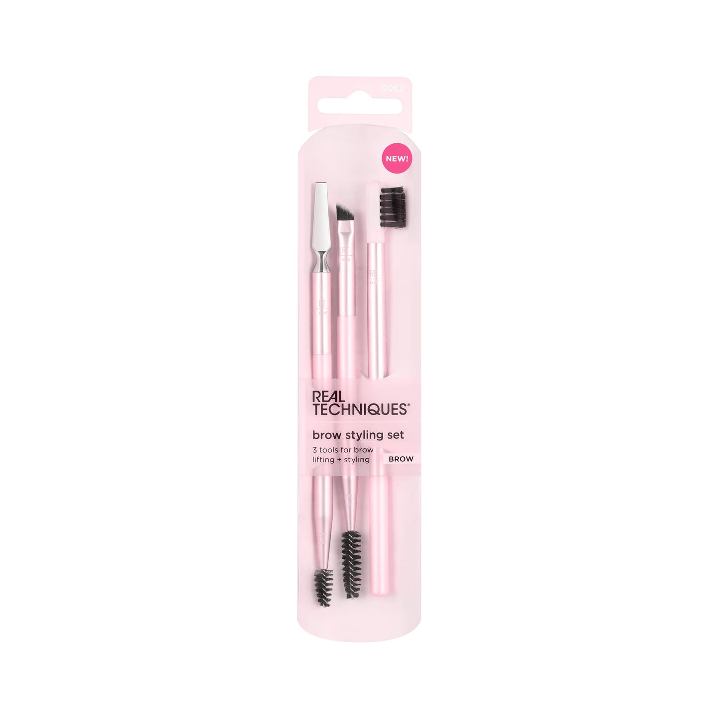 Real Techniques Brow Styling Set, For Lifting Brows, Fill & Style, Dual-ended Makeup Brushes, Full Kit for Eyebrows, Get Full, Laminated, or Natural