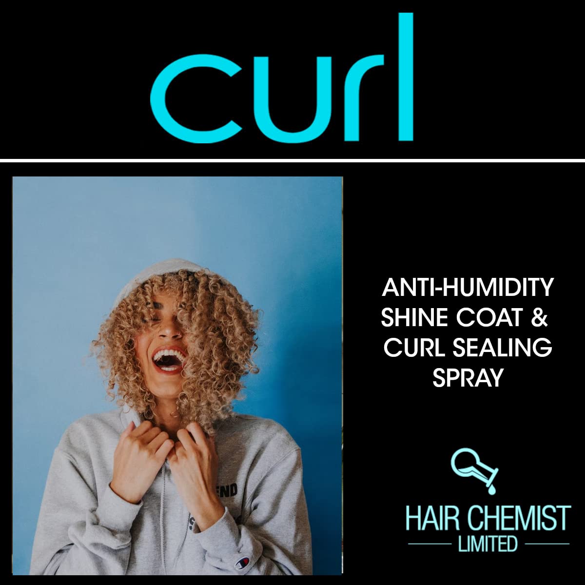 Hair Chemist CURL Anti Humidity Shine Coat & Curl Sealing Spray 8 oz. (Pack of 2)
