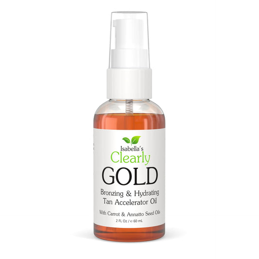 Isabella's Clearly GOLD, Natural Indoor and Outdoor Tanning Oil with Bronzer | Moisturizing Sun Tan Accelerator for a Healthy Bronze Glow with Carrot Beauty & Personal Care Isabella's Clearly