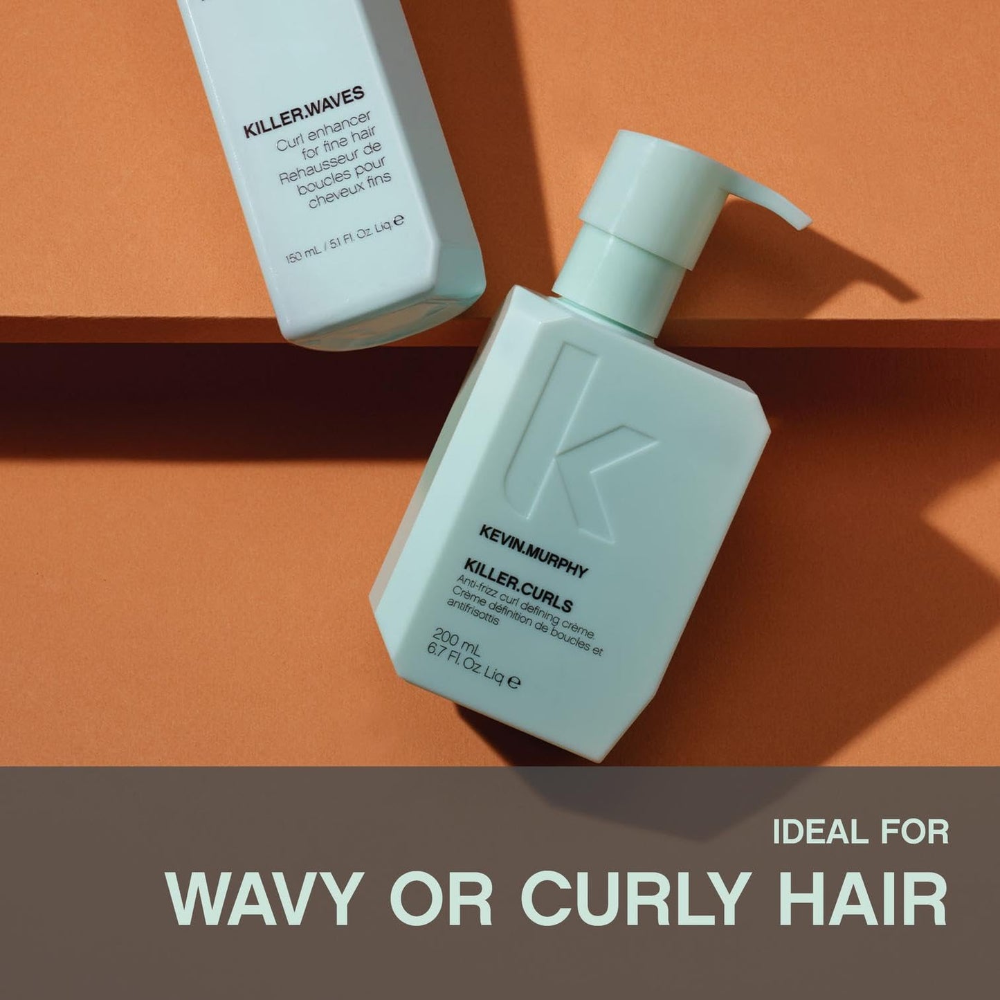 KEVIN.MURPHY KILLER.CURLS - Leave-In Anti Frizz Cream for Curly & Coily Hair - Curl Activating - Flexible Hold - Frizz Ease Curling Cream - 200mL