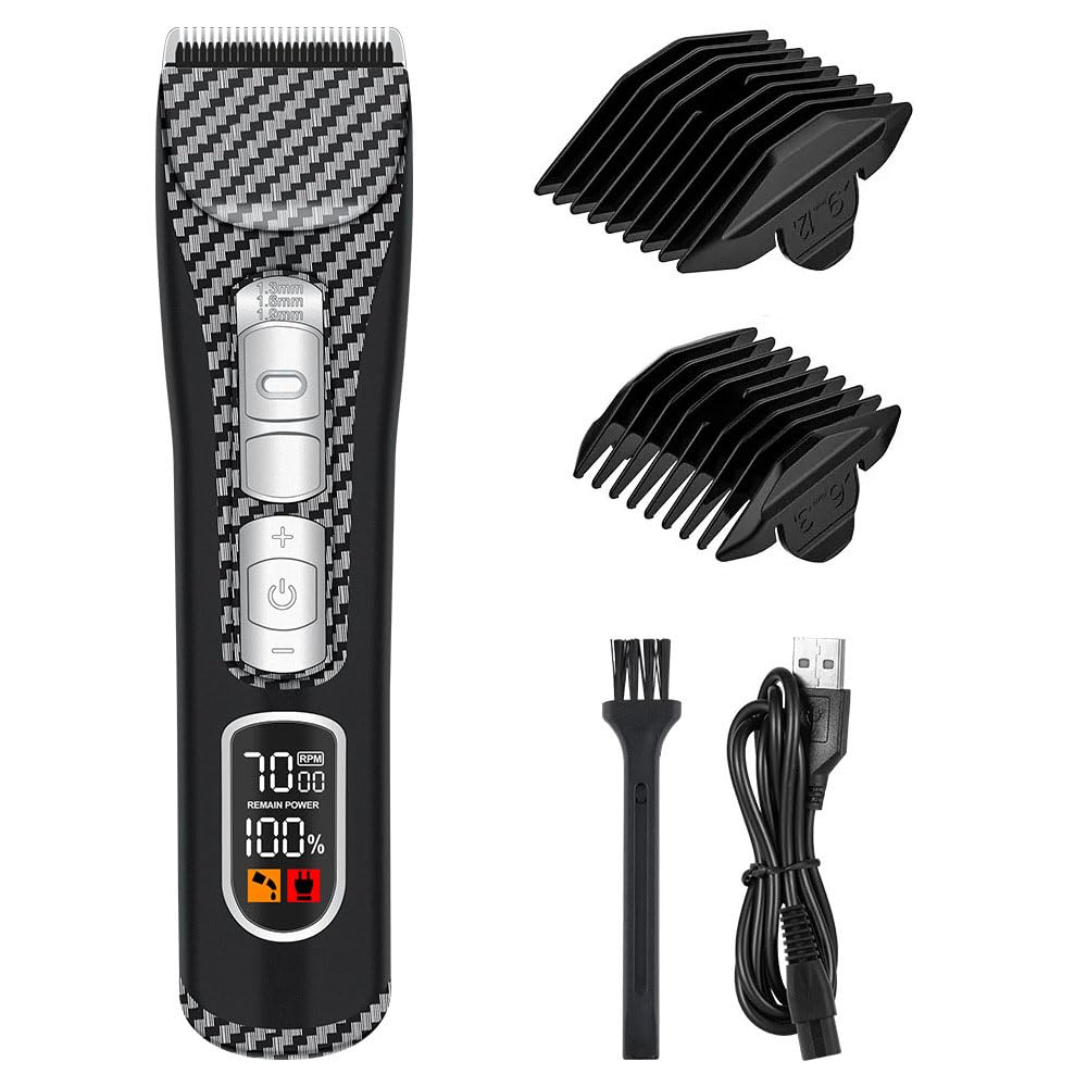 Hair Clippers for Men, Professional Clippers and Trimmers Set with LED Display, 2 Guide Combs,Cordless Beard Trimmer, Rechargeable Electric Shaver Beauty and Personal Care QDKVTNDJZ