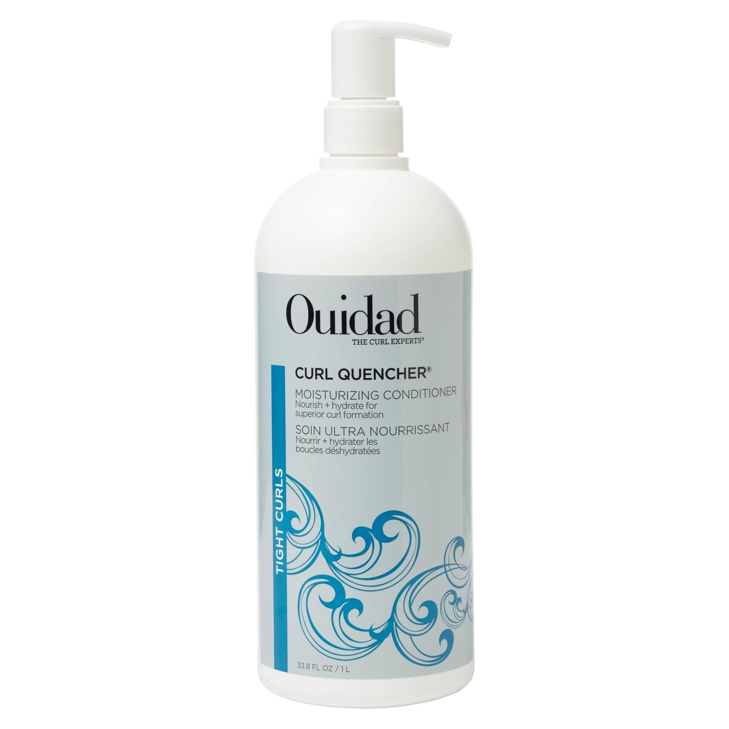 Ouidad Curl Quencher Moisturizing Conditioner - 33.8 fl oz, Curl Defining, Soft, Nourished & Hydrated Curls, Helps Repair Damage, Creamy Detangling