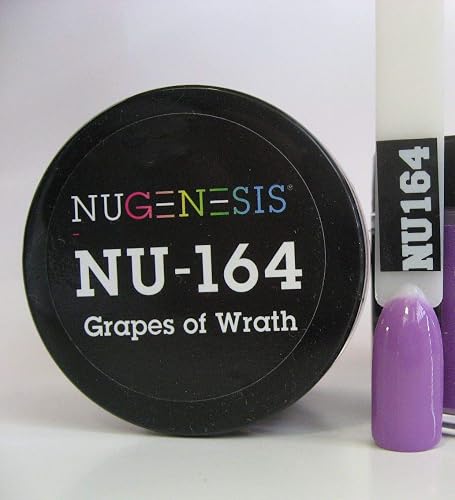 NuGenesis Nail Dipping Powder Color 1.5oz/43g Jar - (NU164 GRAPES OF WRATH) Beauty & Personal Care Nugenesis