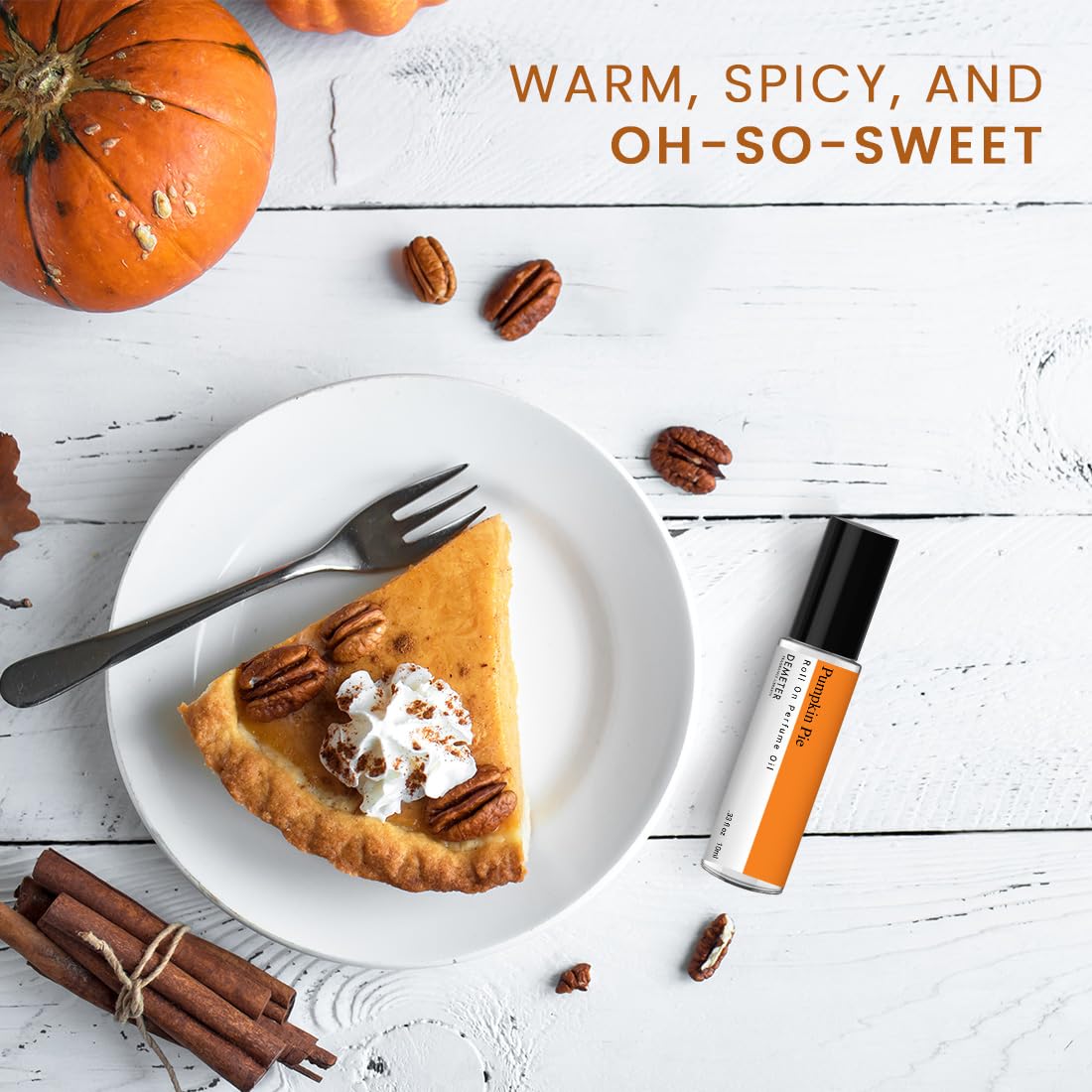DEMETER Fragrance Library Pumpkin Pie Roll On Perfume Oil, 0.33 Oz, Long-Lasting