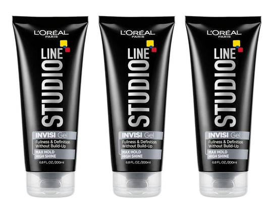 L'Oreal Paris Studio Line INVISI Gel, Strong Hold 6.80 oz (Packs of 3)