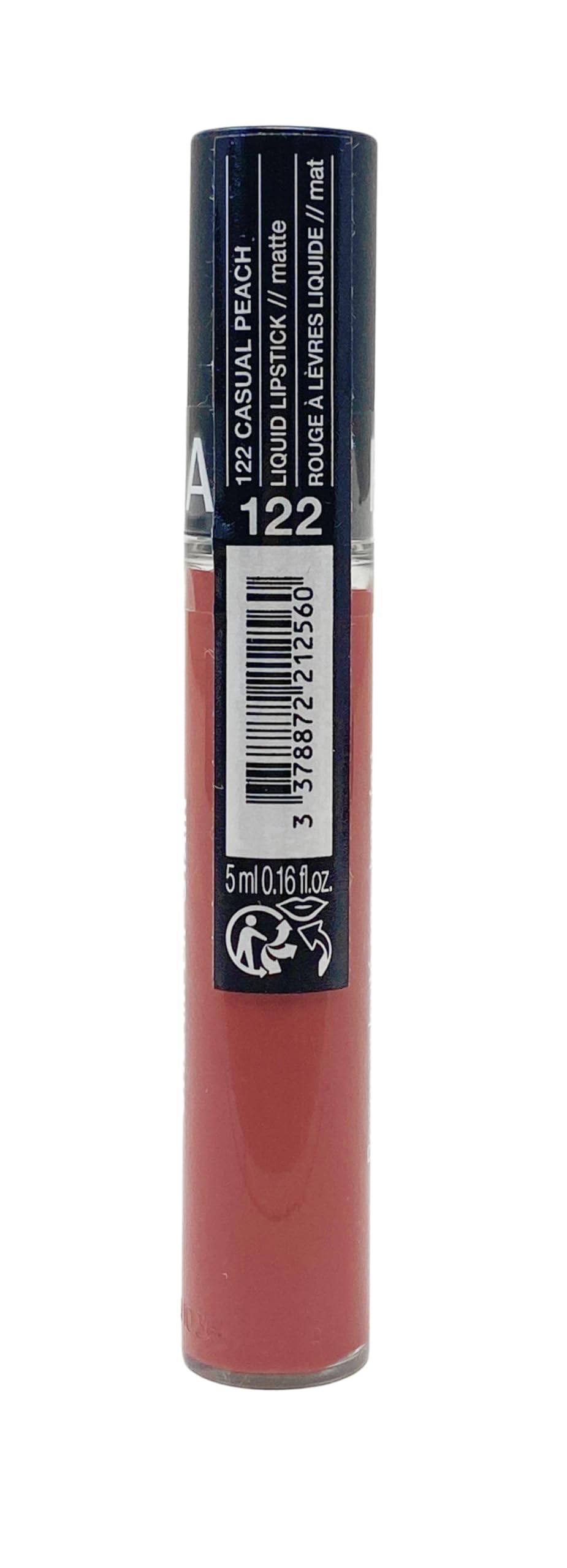 SEPHORA Collection Cream Lip Stain - 122 Casual Peach (matte peachy pink) 0.16 oz. / 5 mL