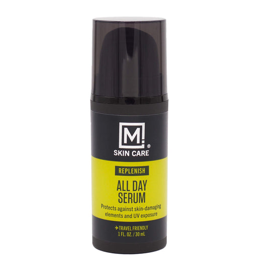 M. Skin Care Replenish All Day Facial Serum for Men, Antioxidant Rich Vitamin-E, Cruelty Free