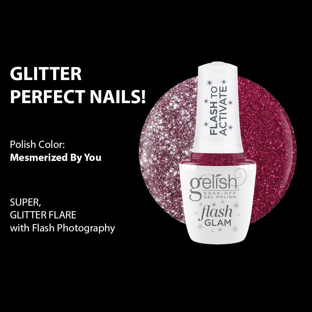 Gelish Flash Glam Sparkling Glitter Gel Polish - Mesmerized By You, 15mL Beauty & Personal Care Gelish