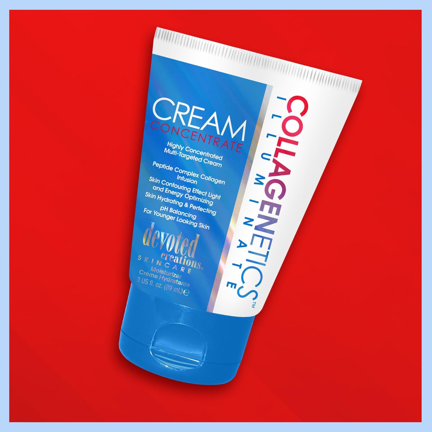 Devoted Creations Collagenetics Illuminate Cream Concentrate 3oz - Highly Concentrated Multi-Targeted Cream Skin Hydrating & Perfecting - pH Balancing