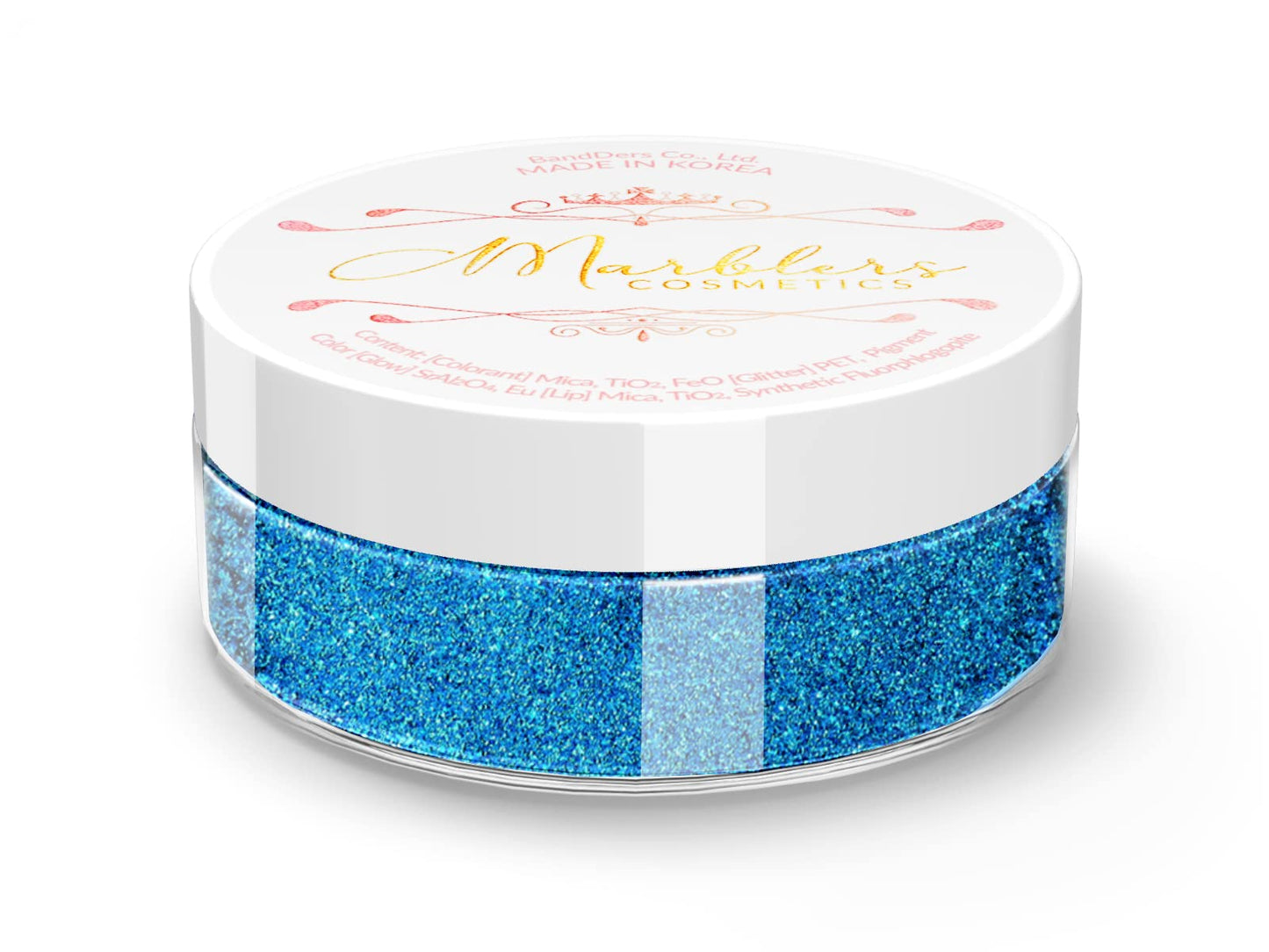 MARBLERS Chunky Natural Mica Powder [Marine Pearl] 0.11oz (3g) | Highly Pigmented | Non-Toxic, Vegan, Cruelty-Free | Eyeshadow, Body Butter, Nail
