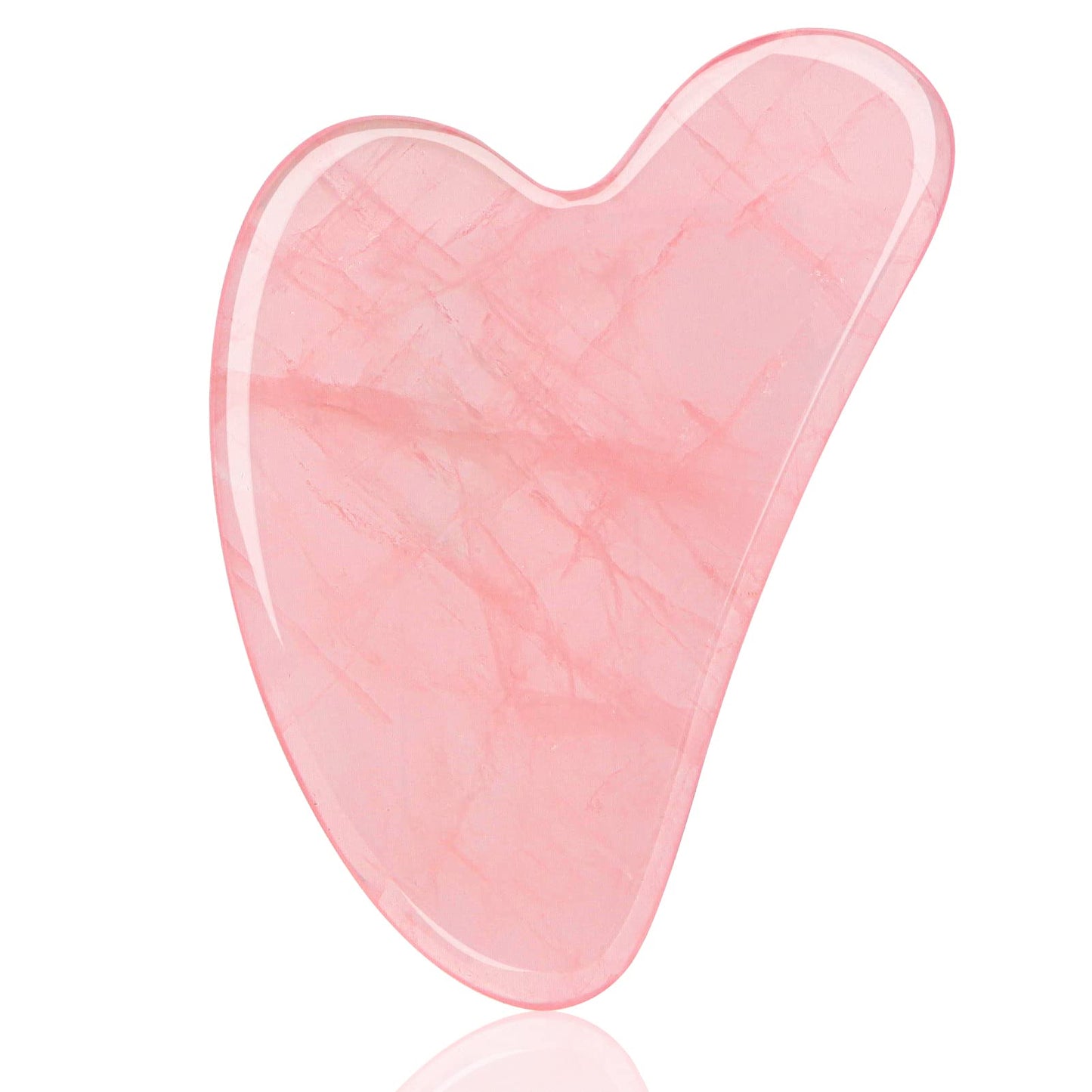 Ecoswer Gua Sha Facial Tool,Guasha Tool for Face,Facial and Body Massager,Natural Stones Rose Quartz,Scraping and SPA Acupuncture Therapy