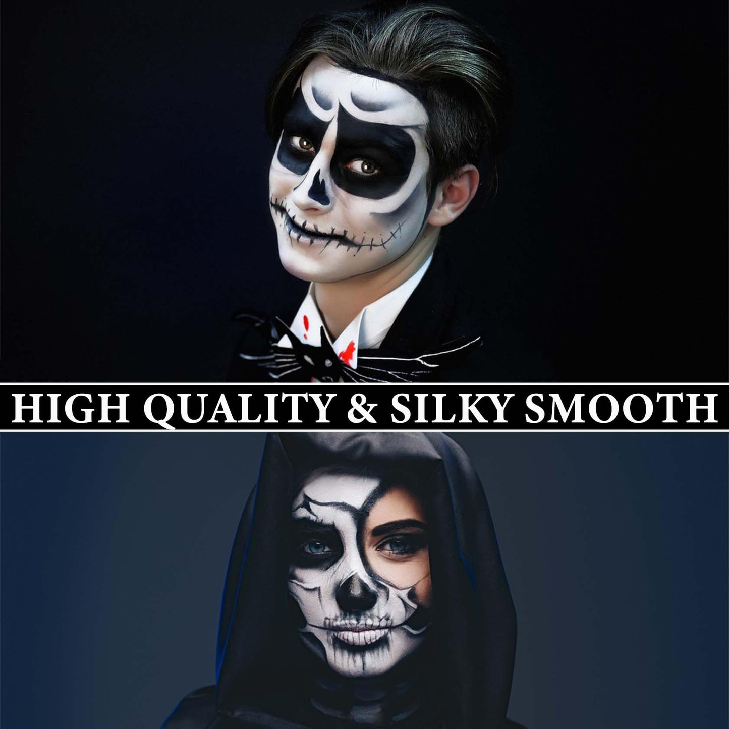 Fusang Black Stick, High Pigmented Long-Lasting Matte Lipstick, Waterproof Body Paint for Halloween, Cosplay, Zombie Makeup