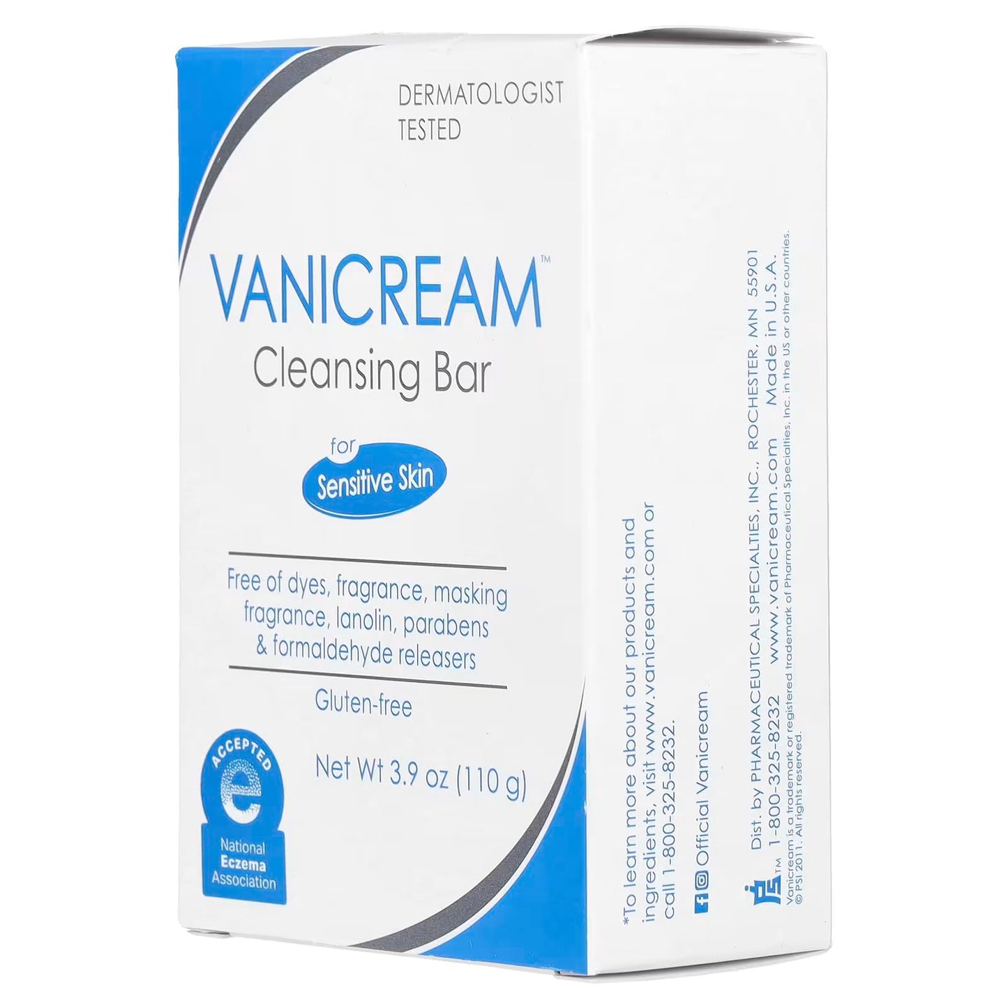 Vanicream Cleansing Bar 3.9 Oz (110 G) Pack of 4 by Vanicream Beauty & Personal Care Vanicream
