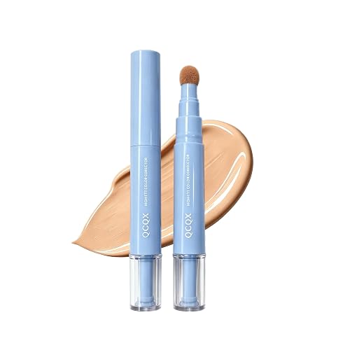 QCQX Dual-effect Concealer Pen & Foundation Eye Concealer - 24-Hour Long-LastingFull Coverage Matte Finish.Healthy Skin Glow Perfector Concealer Pen