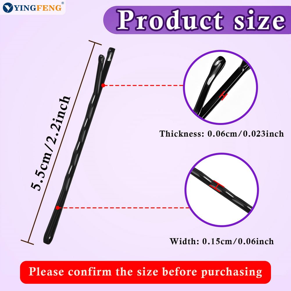 330 Pcs 2.2 Inch Black Bobby Pins, Set of Hairpins with Box, Premium Hair Pins for Kids, Girls and Women, Great for All Hair Types Beauty and Personal Care YINGFENG