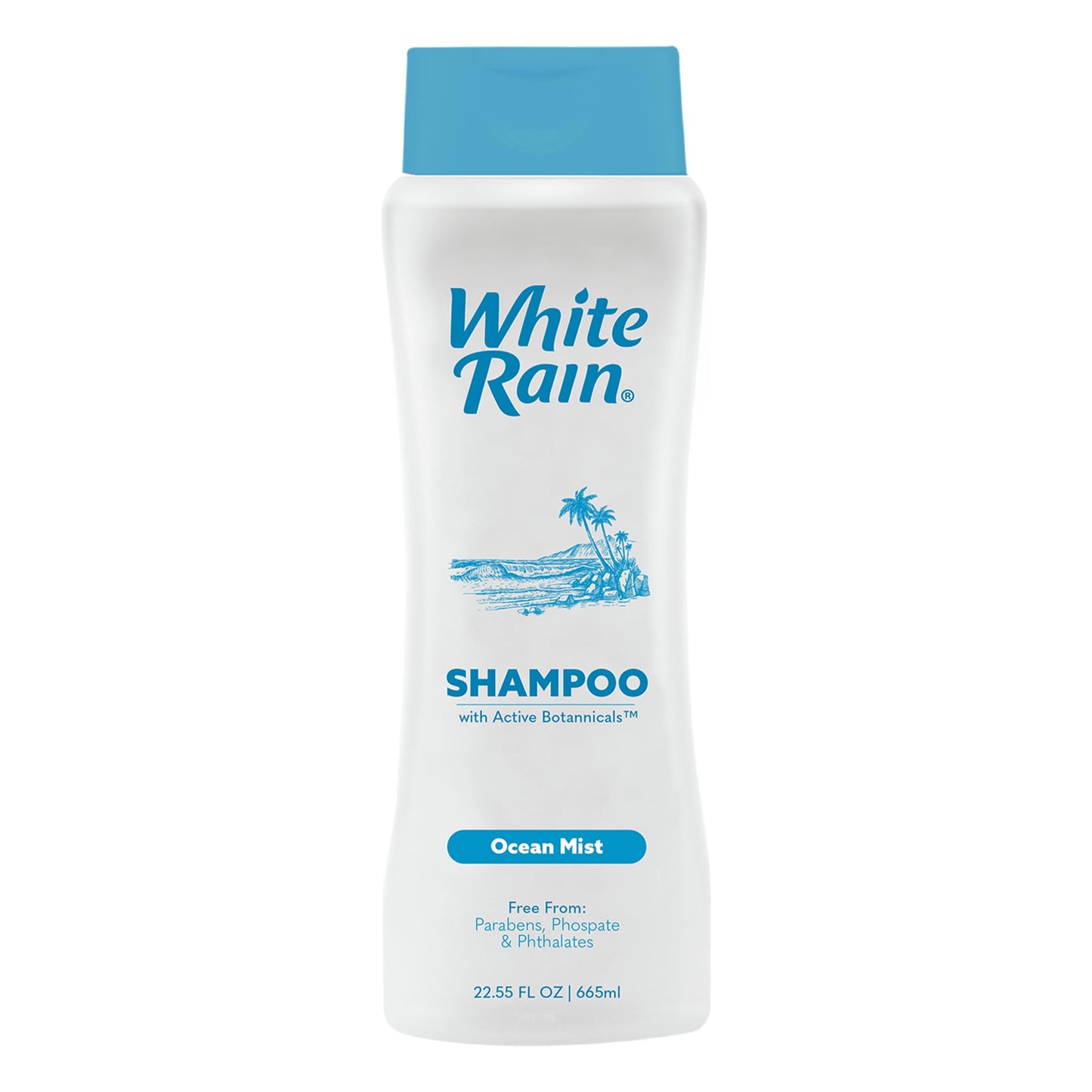 White Rain Moisturizing Shampoo - Ocean Mist Scent, 15 fl oz, Hydrating Shampoo for Men & Women, Paraben-Free & Cruelty-Free with White Lily, Green