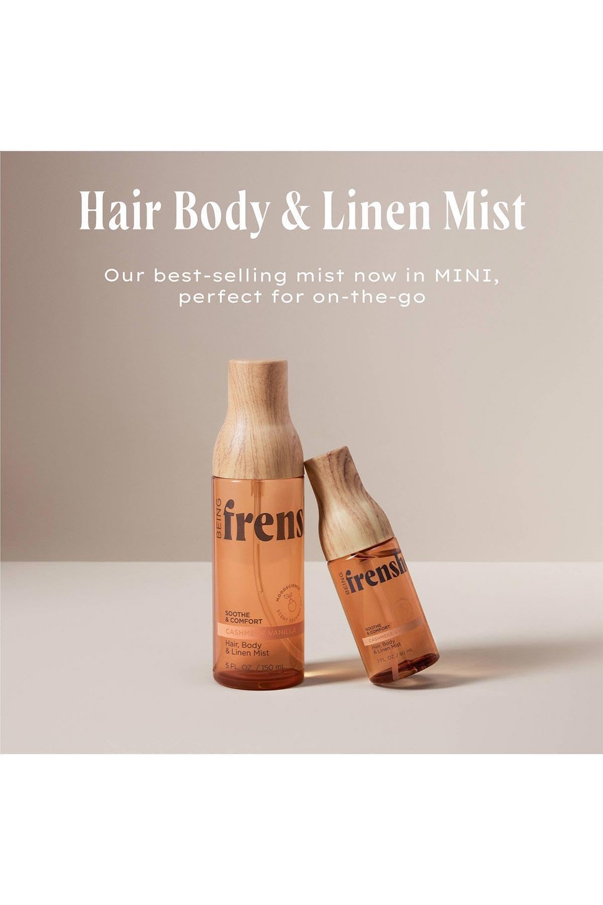 FRENSHE Being Hair, Body & Linen Mist, Multi-Purpose Fragrance with Essential Oils (2 fl oz, Cashmere Vanilla)