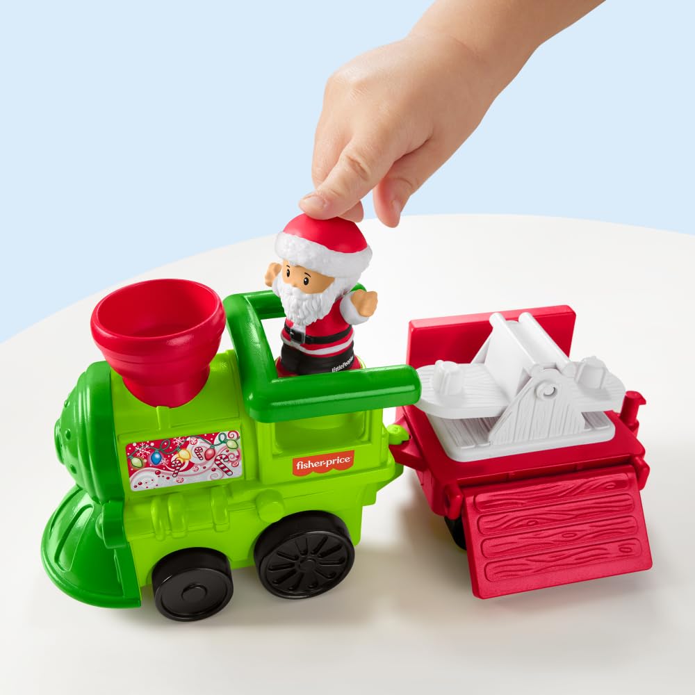 Fisher-Price Little People Toddler Toy Musical Christmas Train with Santa Elf & Reindeer Figures for Pretend Play Kids Ages 1+ Years (Amazon…