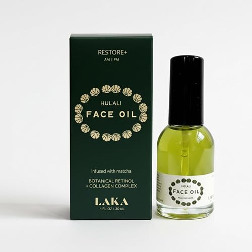 LAKA Hulali Botanical Hulali Facial Oil with Bakuchi, Blue Tansy & Matcha™ - Lightweight Face Oil Moisturizer for Daily AM & PM Skincare Beauty & Personal Care LAKA