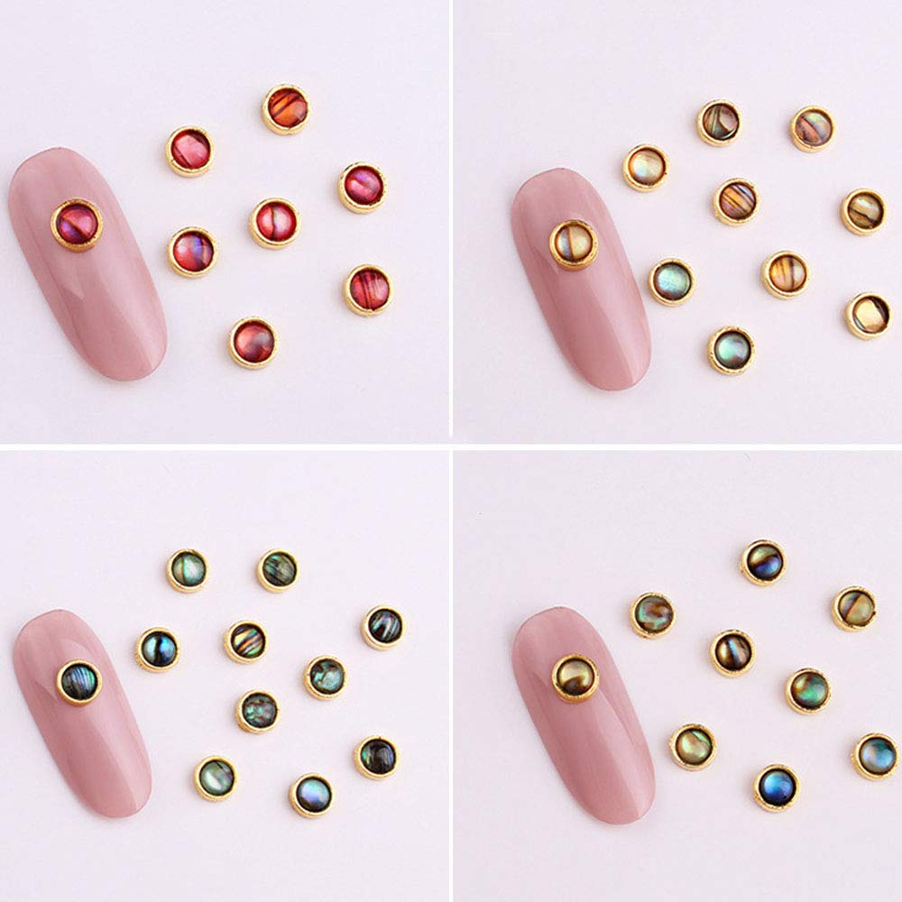 10pcs Japanese Ultra-thin Shell Alloy Gold Edging Nail Ornament DIY Nail Art Decorations Shiny Manicure Accessories 3D Nail Jewelry(07) Beauty & Personal Care GOUDAI