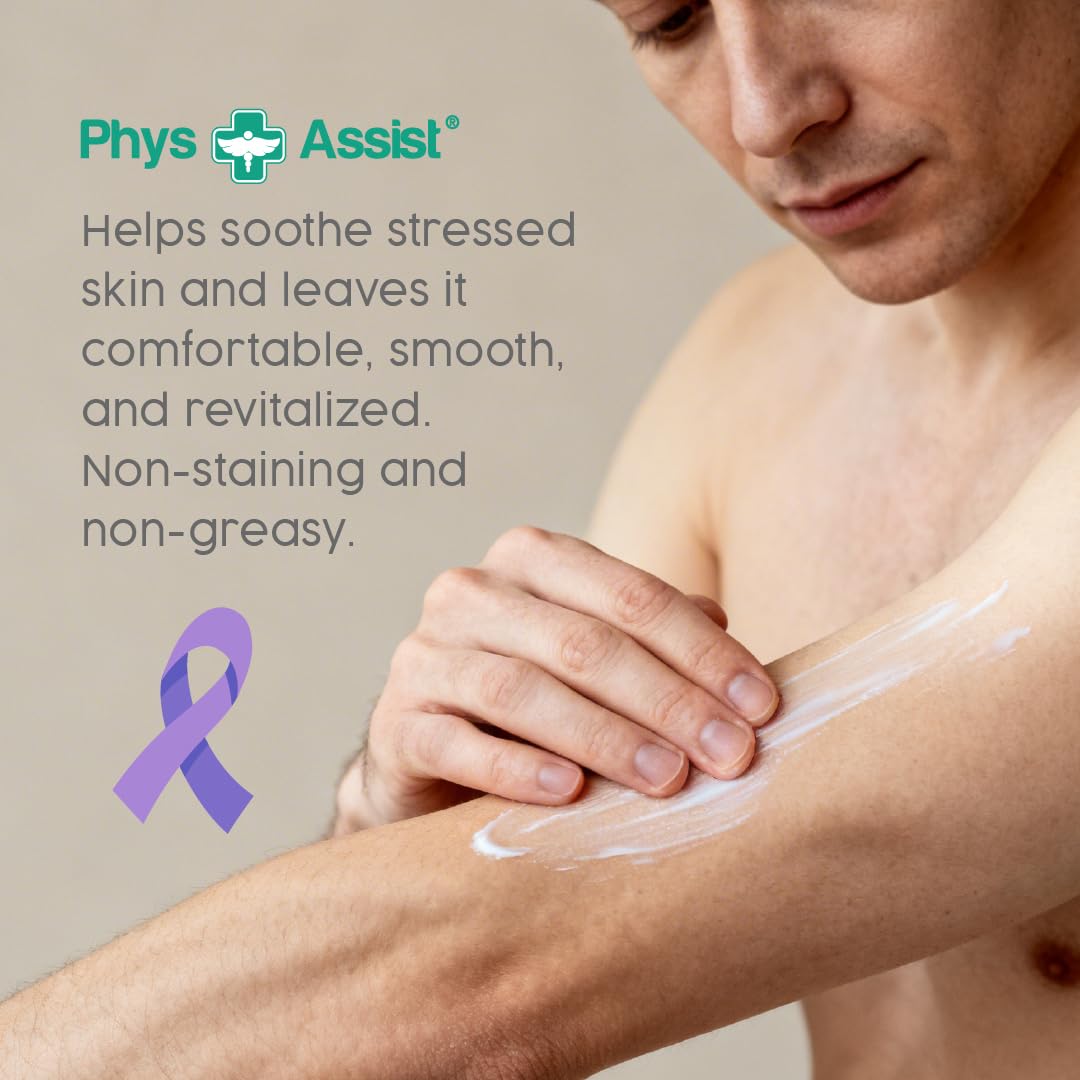 PhysAssist Oncology Cream Body Lotion with Botanicals - Hydrating Lotion for Dry, Sensitive and Stressed Skin - Lavender, Tea Tree, Peppermint
