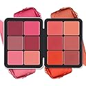 12 Colors Blush Palette,Highlighter Blush Powder Makeup,Long-Wearing,Smudge Proof,Natural-Looking,Blendable Cruelty-Free Matte Finish,Contour