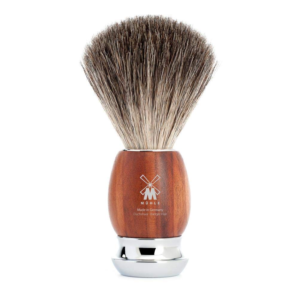 MÜHLE VIVO Plumwood 4-piece Pure Badger 5-Blade Razor Shaving Set Beauty and Personal Care MÜHLE
