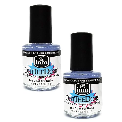 2 X Out The Door Number 1 Super Fast Drying Nail Top Coat For Nail | size 0.5 fl oz Beauty & Personal Care inm