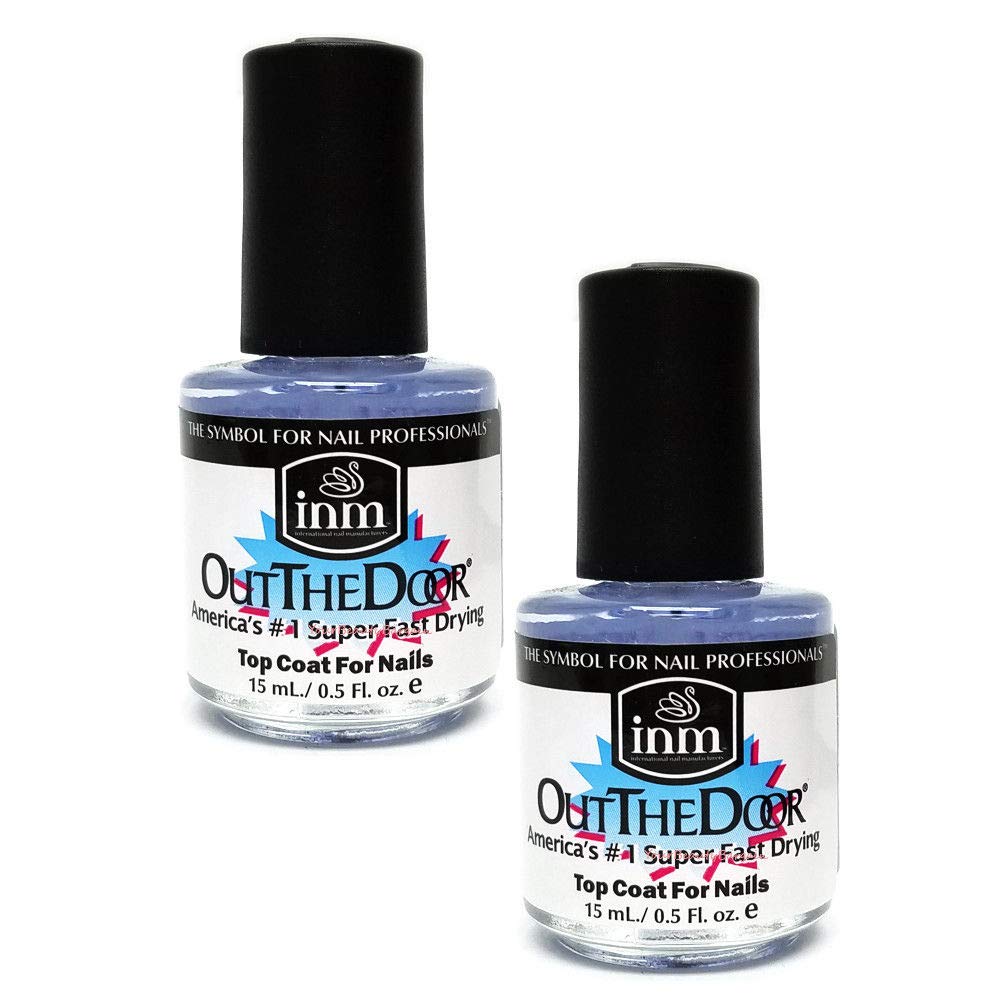 2 X Out The Door Number 1 Super Fast Drying Nail Top Coat For Nail | size 0.5 fl oz Beauty & Personal Care inm