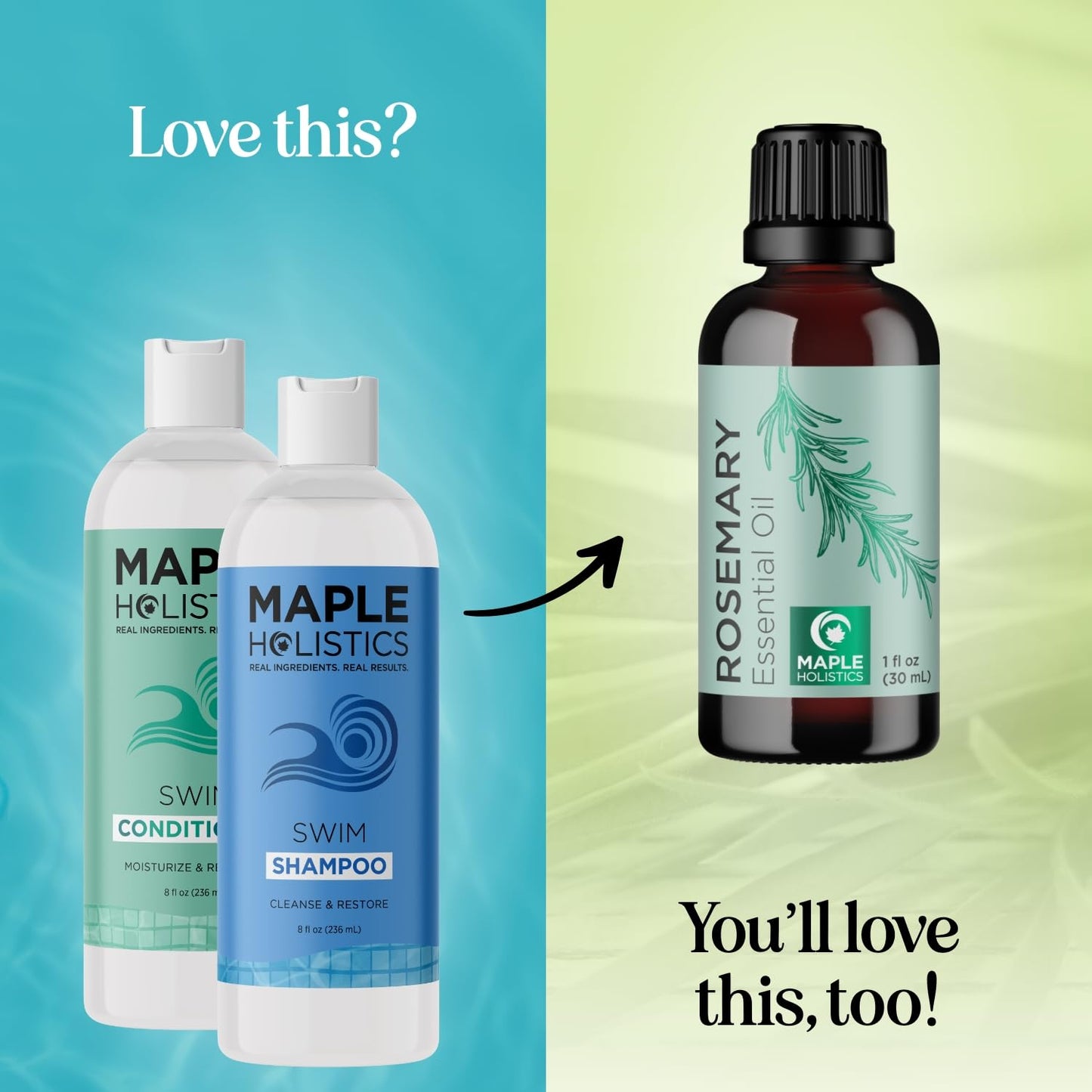 After Swim Shampoo and Conditioner Set - Chlorine Shampoo and Conditioner for Swimmers with Tea Tree and Rosemary Oil - Clarifying Shampoo for Hard