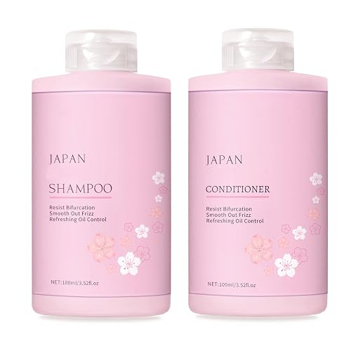 Japanese CHERRY BLOSSOM (Shampoo + Conditioner Set), with Cherry Blossom Extract & Vitamin E, Clarifying, Hydrating and Thickening Hair Care