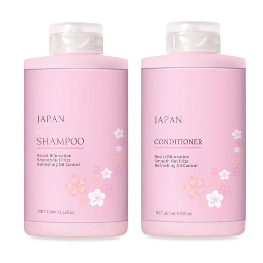 Japanese CHERRY BLOSSOM (Shampoo + Conditioner Set), with Cherry Blossom Extract & Vitamin E, Clarifying, Hydrating and Thickening Hair Care Beauty & Personal Care Soelegant