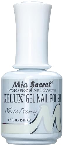 Mia Secret Gelux Nail Polish 0.5 Oz UV Gel-SOAK Off Gel Polish - Collection 2018 Pick Your Color (White Peony) Beauty & Personal Care Mia Secret
